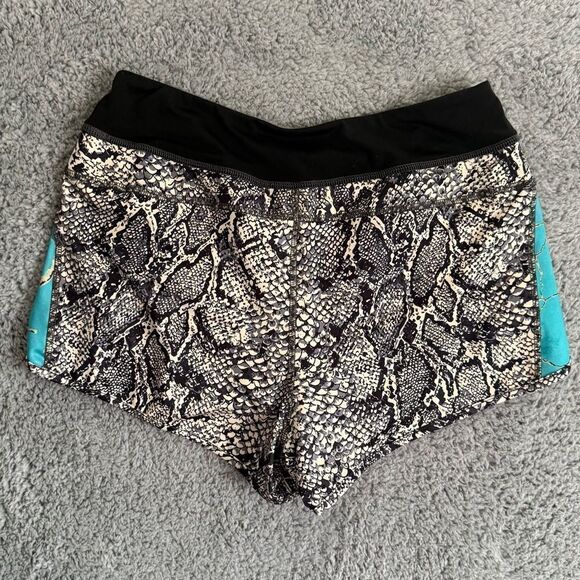 Crazy train women size small  snakeskin athletic shorts/bathing suit  - Picture 2 of 4